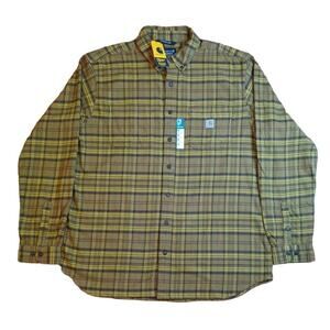 Carhartt Relaxed Fit Midweight Flannel Longsleeve Plaid Shirt sz:XL TALL NEW